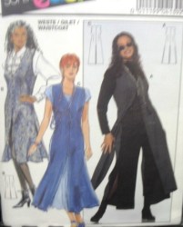 4139 SO EZ LONG SLIT DUSTER WAISTCOAT/VEST PATTERN 8-18